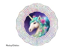 Unicorn Wind Spinner PNG | Wind Spinner Sublimation Product Image 3