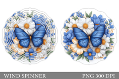 Butterfly Wind Spinner. Butterfly Flowers Wind Spinner Product Image 1