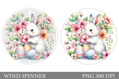 Easter Bunny Wind Spinner. Easter Wind Spinner Design Product Image 1