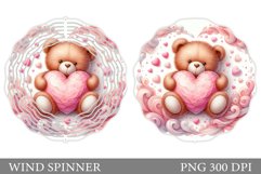 Valentines Bear Wind Spinner. Valentines Wind Spinner Design Product Image 1
