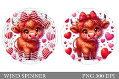 Valentines Cow Wind Spinner. Valentines Wind Spinner Design Product Image 1