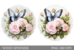Butterfly Wind Spinner. Butterfly Flowers Wind Spinner Product Image 1