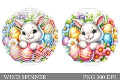 Easter Bunny Wind Spinner. Easter Wind Spinner Design Product Image 1