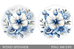 Butterfly Wind Spinner. Butterfly Flowers Wind Spinner Product Image 1