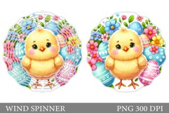 Easter Chick Wind Spinner. Easter Wind Spinner Sublimation Product Image 1