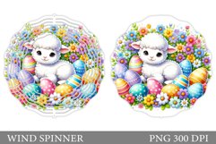 Easter Lamb Wind Spinner. Easter Wind Spinner Design Product Image 1