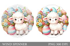 Easter Lamb Wind Spinner. Easter Wind Spinner Design Product Image 1