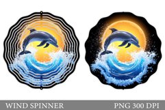 Dolphin Wind Spinner Sublimation. Sea Wind Spinner Design Product Image 1