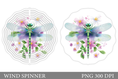 Dragonfly Wind Spinner Design. Dragonfly Sublimation Product Image 1