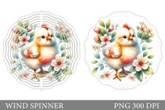 Chicken Wind Spinner Design. Chicken Flowers Wind Spinner Product Image 1