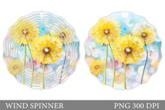 Dandelions Wind Spinner. Flowers Wind Spinner Sublimation Product Image 1