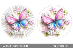 Butterfly Wind Spinner. Butterfly Flowers Wind Spinner Product Image 1