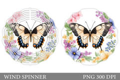 Butterfly Wind Spinner. Butterfly Flowers Wind Spinner Product Image 1