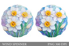 Daffodils Wind Spinner Design. Flowers Wind Spinner Product Image 1