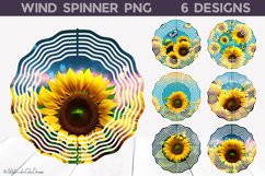 Sunflower Butterfly Wind Spinner | Sunflower Sublimation PNG Product Image 1