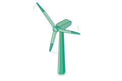 Isometric wind turbine. Product Image 1