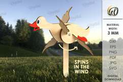 3D Windmill Garden decor Laser Cut. Whirligig SVG Product Image 1