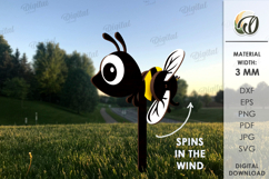 3D Windmill Garden decor Laser Cut. Whirligig SVG Product Image 1