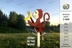 3D Windmill Garden decors Bundle Laser Cut. Whirligig SVG Product Image 15