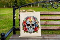 Flower Skull Stained Glass Sublimation Clipart Bundle - 23 Product Image 7