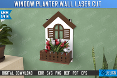 Window Planter Wall Laser Cut Bundle, Wooden Layered Balcony Product Image 12