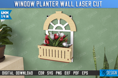 Window Planter Wall Laser Cut Bundle, Wooden Layered Balcony Product Image 5