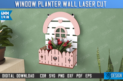 Window Planter Wall Laser Cut | Flower Holder | Home Garden Product Image 1