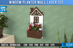 Window Planter Wall Laser Cut Bundle, Wooden Layered Balcony Product Image 8
