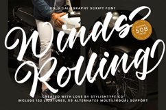 Winds Rolling - Bold Calligraphy Script Font Product Image 1