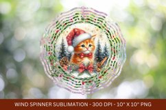 kitten cat christmas wind spinner png sublimation Product Image 1
