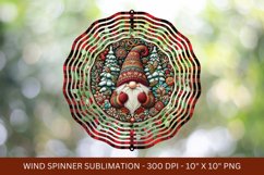 gnome christmas wind spinner png sublimation Product Image 1