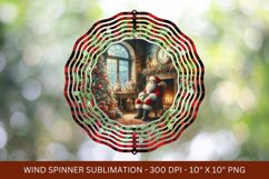 santa claus christmas wind spinner png sublimation Product Image 1