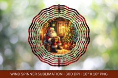 santa claus christmas wind spinner png sublimation Product Image 1