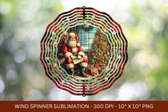 santa claus christmas wind spinner png sublimation Product Image 1