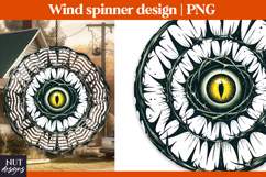 Evil Eye Wind Spinner PNG, Halloween wind spinner Product Image 1