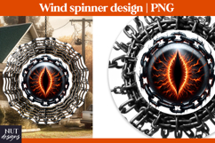 Fiery Dragon Eye Wind Spinner PNG, Halloween wind spinner Product Image 1
