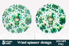 St patricks day gnome wind spinner sublimation bundle design Product Image 4