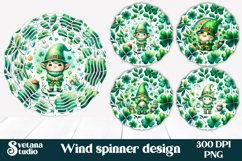 St patricks day green wind spinner | St patricks gnome PNG Product Image 1