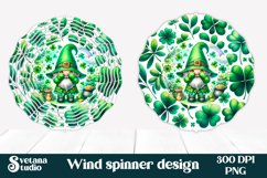 St patricks day gnome wind spinner sublimation PNG Product Image 1