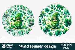 St patricks day gnome wind spinner sublimation bundle design Product Image 3