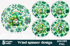 St patricks day green wind spinner | St patricks gnome PNG Product Image 1