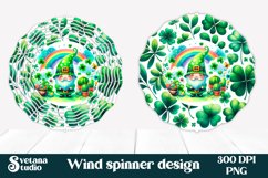 St patricks day wind spinner | St patricks gnome PNG design Product Image 1