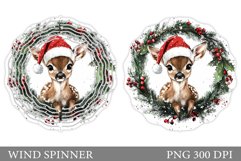 Christmas Deer Wind Spinner. Christmas Wind Spinner Design Product Image 1