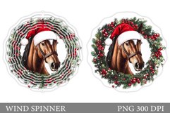 Christmas Horse Wind Spinner. Christmas Wind Spinner Design Product Image 1