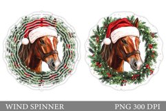 Christmas Horse Wind Spinner. Christmas Wind Spinner Design Product Image 1