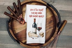 Kitchen Towel Sublimation | Wine design Product Image 1