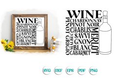 Wine Subway Art SVG Cut file Product Image 1