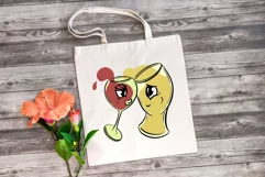 Celebration Glass Wine Beer Cartoon Sticker PNG SVG Product Image 2