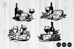 Wine and Cheese SVG, Celebration SVG, Wine SVG Product Image 1
