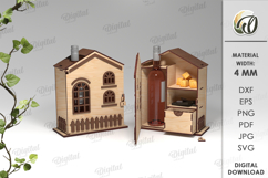 Wine And Treats Box Bundle Laser Cut. 3D Favor Box SVG Product Image 3